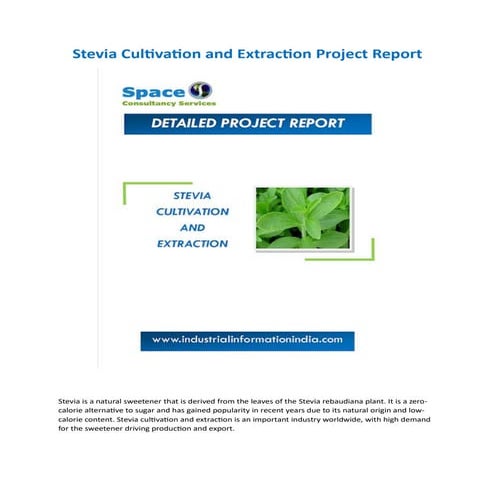 Stevia Cultivation and Extraction Project Report