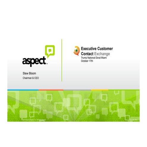 Aspect | Executive Customer Contact Exchange