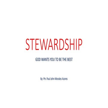 STEWARDSHIP