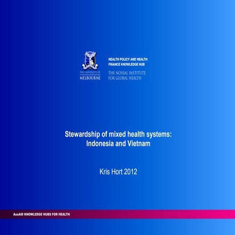 Stewardship of mixed health systems   indonesia and vietnam