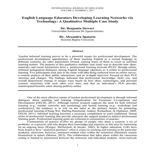 Stewart, benjamin english language educators and technology ije v5 n1 20...