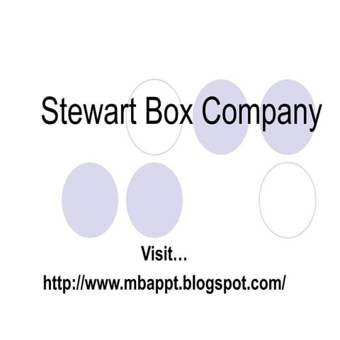 Stewart Box Company 2nd March