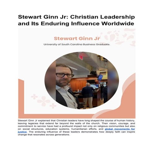 Stewart Ginn Jr: Christian Leadership and Its Enduring Influence ...