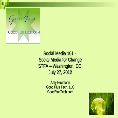 Social Media for Activism and Change 