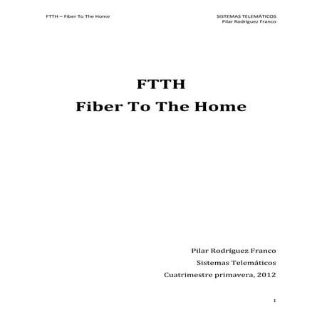 Fiber To The Home 