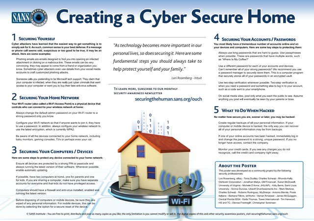 National Cyber Security Awareness Month poster