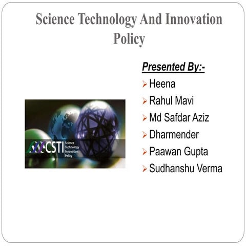 science technology innovation policy 2013 ppt (STI) | PPTX