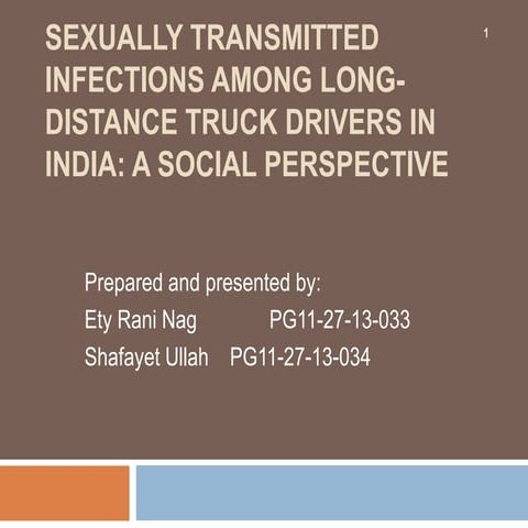 sti amongst truckers in india