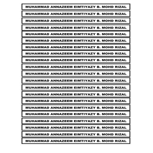 Sticker nama | DOCX