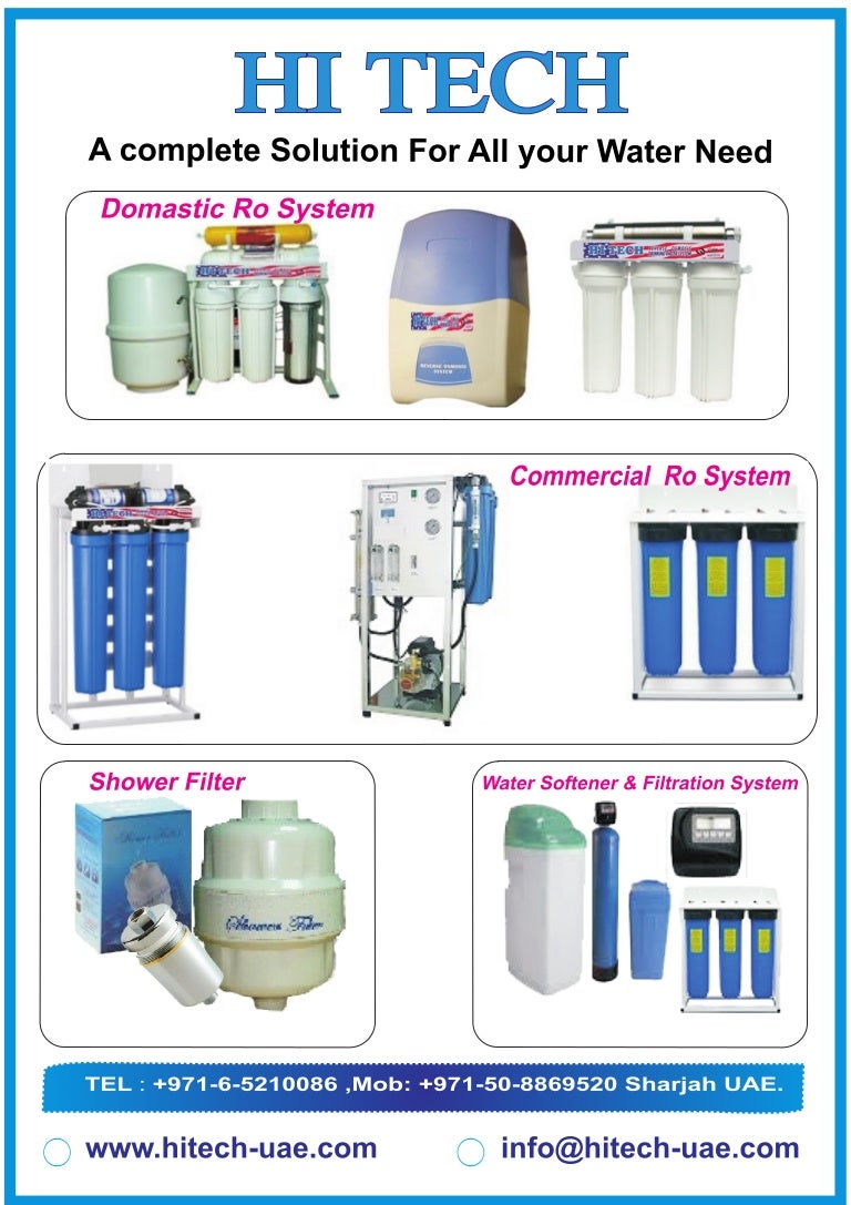 HiTech RO water purification system in uae