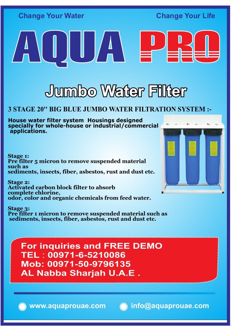 AQUAPRO WATER FILTRATION SYSTEM UAE 0509796135