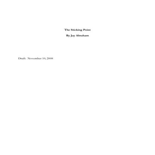 Sticking pointsolution d