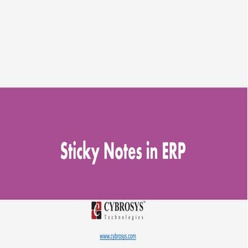 Sticky notes in erp