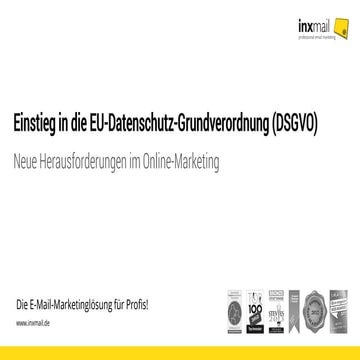 Einstieg in die EU-Datenschutz-Grundverordnung (DSGVO) 