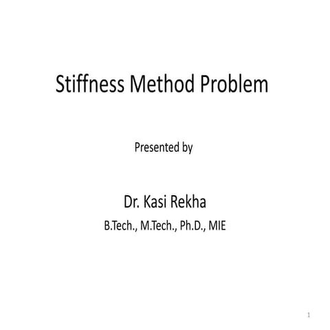 ANALYSIS OF CONTINUOUS BEAM USING STIFFNESS METHOD