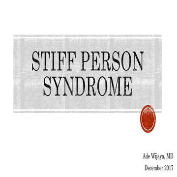 Stiff Person Syndrome 