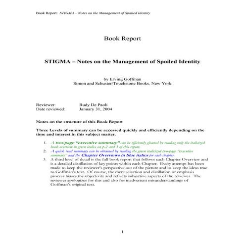 Stigma | PDF
