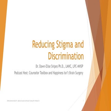 Stigma and Discrimination and Mental Illness