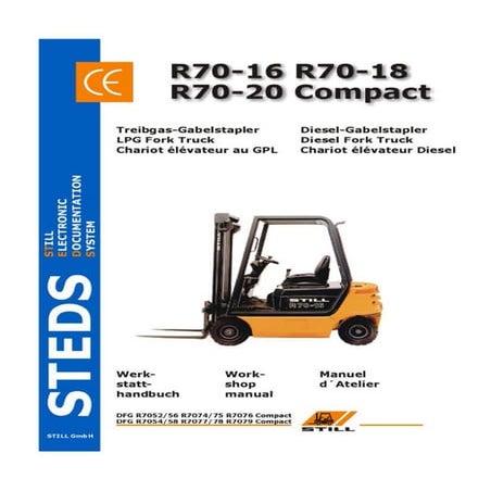 Still diesel fork truck forklift r70 20 compact series service repair ...