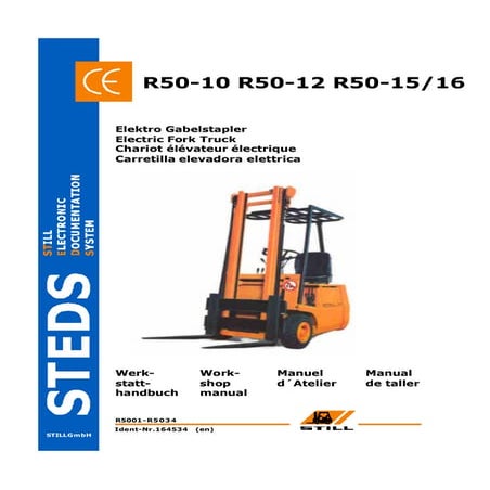 Still electric fork truck forklift r50 10 series service repair manual ...