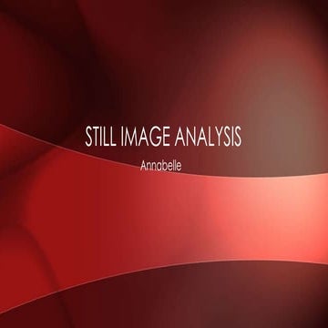 Still image analysis