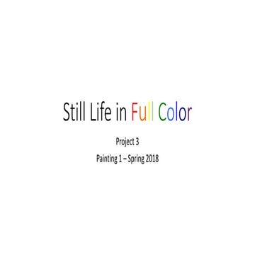 Still life in full color presentation