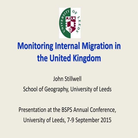Monitoring Internal Migration in the United Kingdom