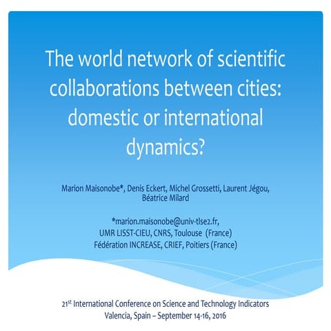 Research potential of Warsaw in international scientific networks | PDF