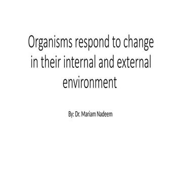 stimulus and response o and a levels biology