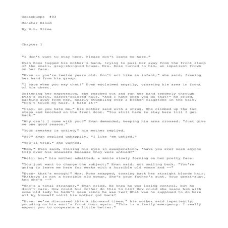 Monster Blood,GOOSEBUMPS
