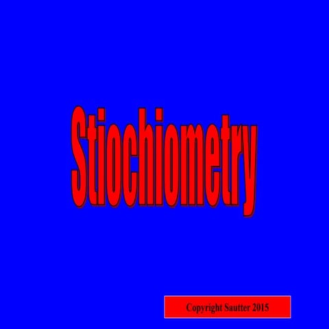 Stoichiometry