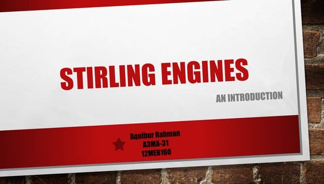 Stirling engine | PPT