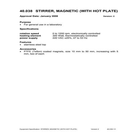 Stirrer, magnetic (with hot plate)