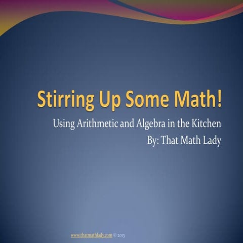 Stirring up some math!
