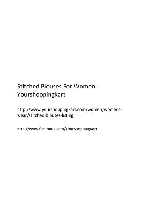 Designer Stitched Blouses - yourshoppingkart