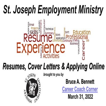 Resumes & Applying Online