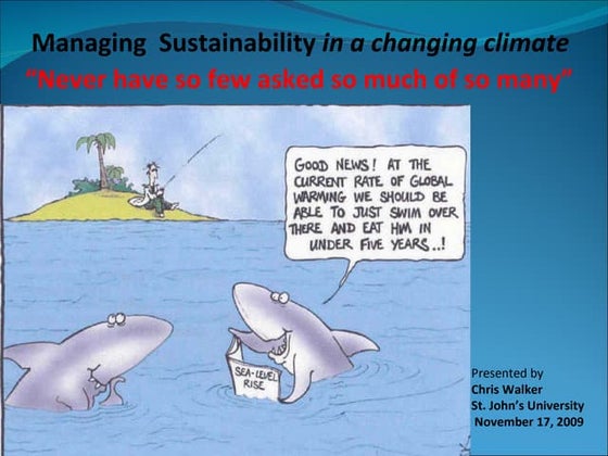 Managing Sustainability in a Changing Climate