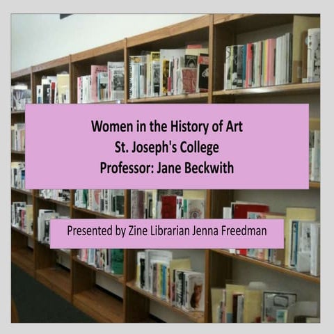 women in the history of art zines workshop