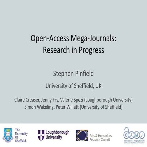 Open-Access Mega-journals - STM conference, 2016, Frankfurt