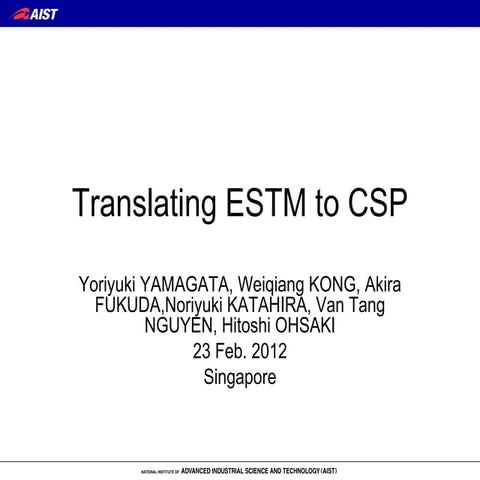 Translating STM to CSP