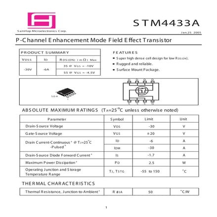 Stm4433a | PDF
