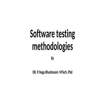 stm ppt1 software testing and management | PDF