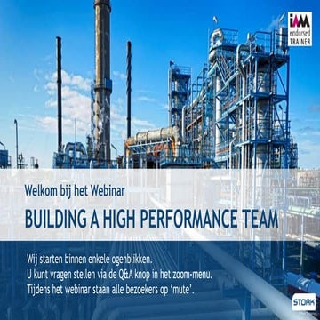 Webinar - Building a High Performance Team | PPTX