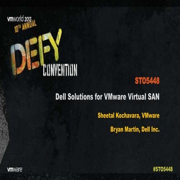 VMworld 2013: Dell Solutions for VMware Virtual SAN 