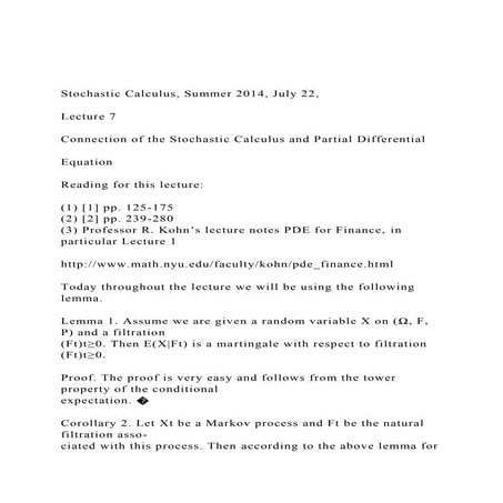 Stochastic Calculus, Summer 2014, July 22,Lecture 7Con.docx