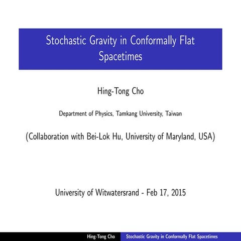 Stochastic Gravity in Conformally-flat Spacetimes