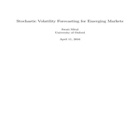 Stochastic Vol Forecasting