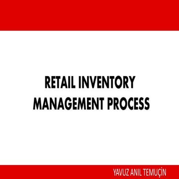 Retail Inventory Management