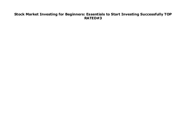 Stock Market Investing For Beginners Essentials To Start Investing S