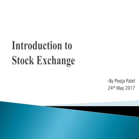 Introduction to Stock exchange